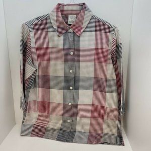 Allison Daley Button front Blouse Top Size 10 Red